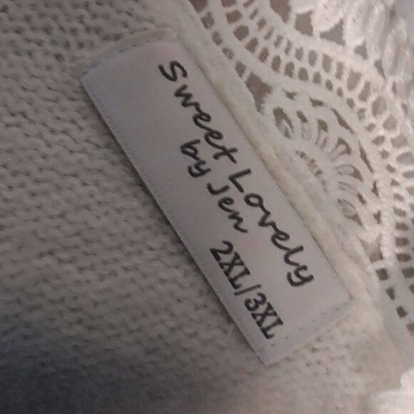 Sweet Lovely by Jen Fuzzy Lace Sweater - Picture 8 of 9